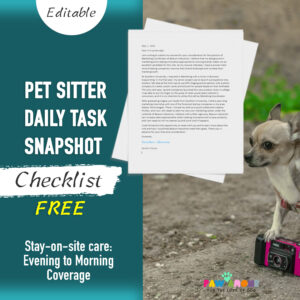Pet Sitter Daily Task Snapshot
